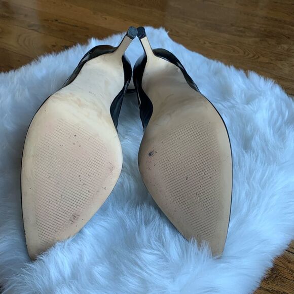 Levity Black Leather Heels Mesh Side Panel - Picture 11 of 12